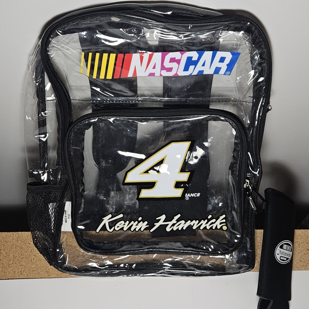 NASCAR Kevin Harvick #4 Stadium Approved Clear Black Backpack
